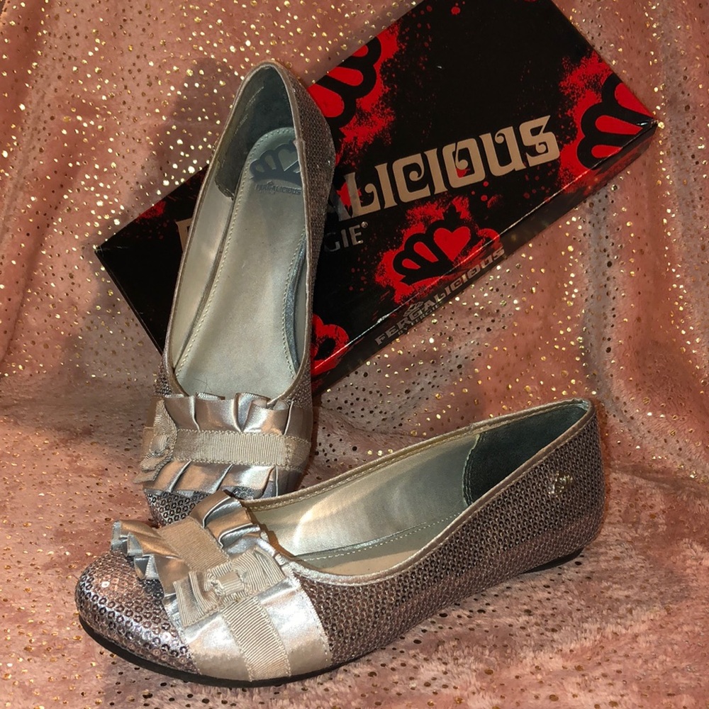 Fergalicious silver ballet flats